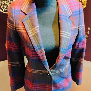 Tannerway vintage preppy blazer plaid